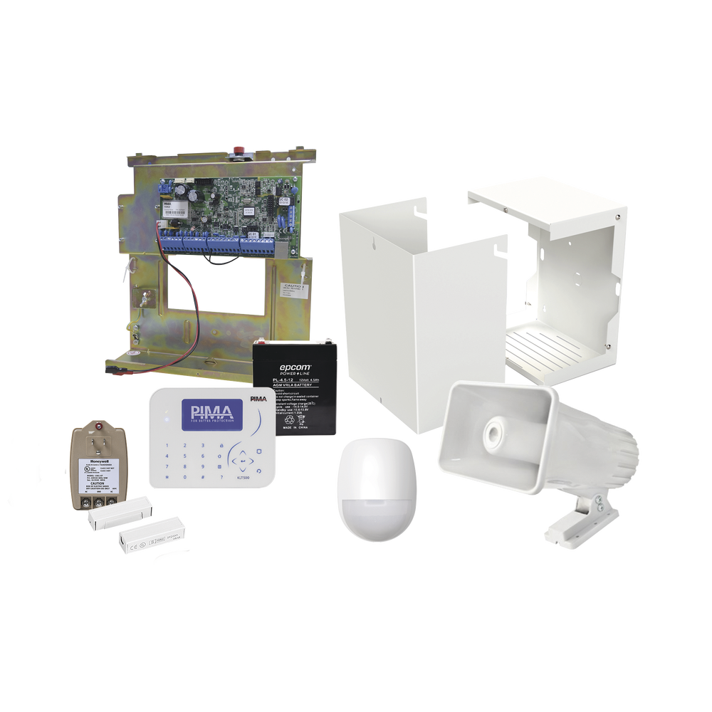 Kit de Alarma con Sensores cableados, Conexión IP con App PIMALINK3.0 Gratis!