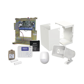 Kit de Alarma con Sensores cableados, Conexión IP con App PIMALINK3.0 Gratis!