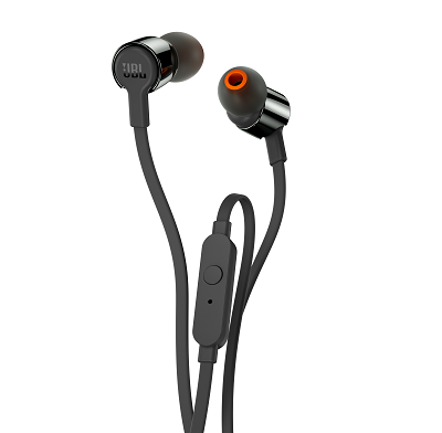 JBL T210 - Auriculares internos con micro - en oreja - cableado - conector de 3,5 mm - negro