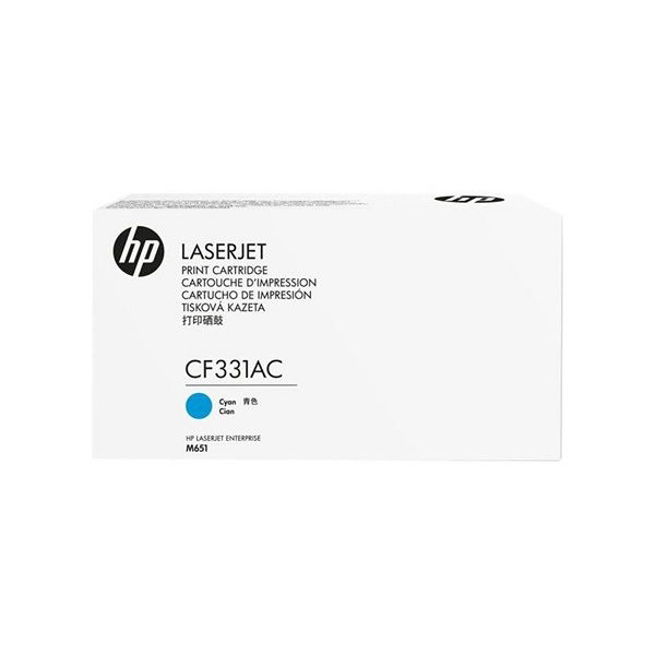 HP 654A - Cián - original - LaserJet - cartucho de tóner (CF331A) - para Color LaserJet Enterprise M651dn, M651n, M651xh; Color LaserJet Managed M651dnm, M651xhm