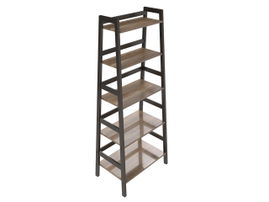 Xtech - Estante escalonado - PVC: 5% Acero: 25% Madera: 70% - 5 estantes - color canela Xtech - Estante escalonado - PVC: 5% Acero: 25% Madera: 70% - 5 estantes - color canela