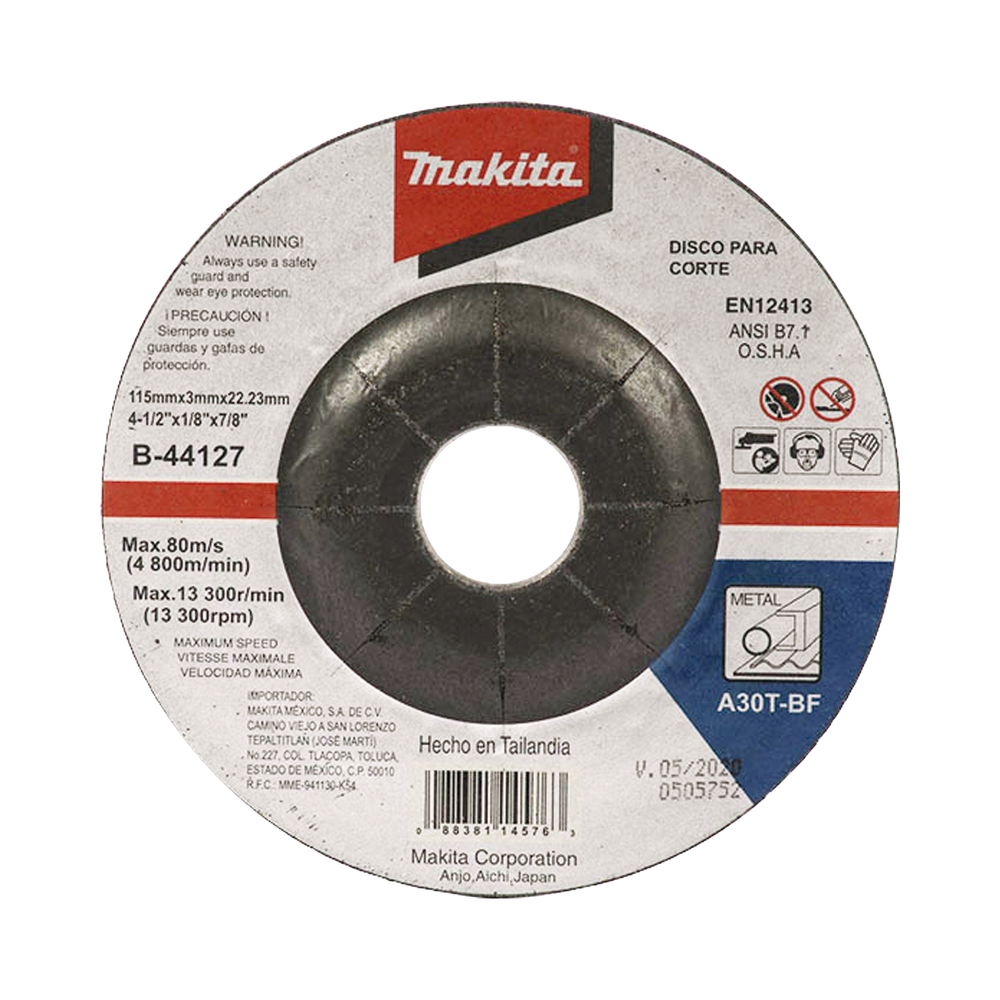 Disco de corte para metal de 4 1/2