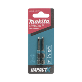 Punta phillips # 1 de 2” (51mm) impact-x punta ph1, blister con 2 piezas.