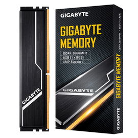 Gigabyte - DDR4 - módulo - 8 GB - DIMM de 288 contactos - 2666 MHz / PC4-21300 - CL16 - 1.2 V - sin búfer - no ECC - negro