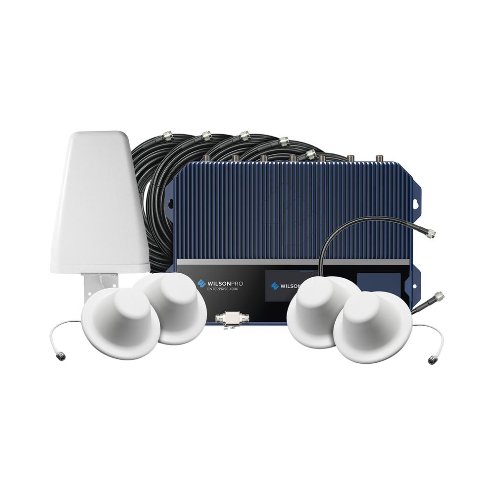 KIT de Amplificador de Señal Celular, ENTERPRISE 4300 | Mejora la Señal Celular de todos los Operadores | Cubre áreas de hasta 9200 metros cuadrados