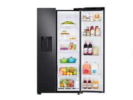 Samsung RS5300T RS27T5200B1 - Frigorífico/congelador - side-by-side con dispensador de agua, dispensador de hielo - ancho: 91.2 cm - fondo: 85.1 cm - alto: 178 cm - 802 litros - negro ceniza