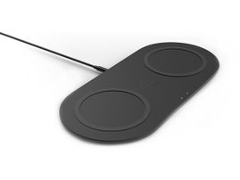 Belkin Dual Wireless Charging Pads - Base de carga inalámbrica + adaptador de corriente CA - 10 vatios - negro