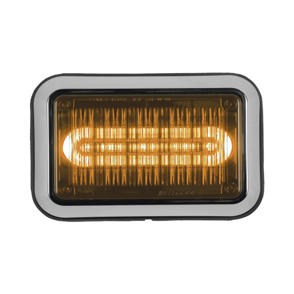 Luz perimetral de advertencia Prizm II con bisel 8.4 In, lente color ámbar
