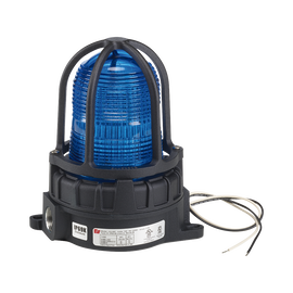 Luz de advertencia LED para ubicaciónes peligrosas, montaje tipo tubo, 24Vcd, azul