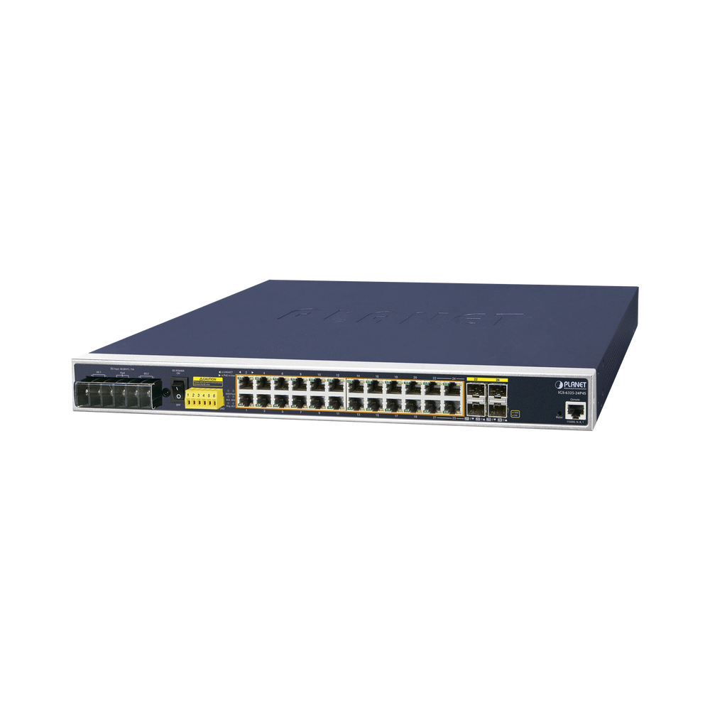 Industrial L3 24 puertos 10/100 / 1000T 802.3at PoE + 4 puertos compartidos 100 / 1000X SFP Managed Ethernet Switch (-40 ~ 75 grados C)