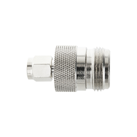 Adaptador en Linea de Conector SMA Macho a N Hembra.