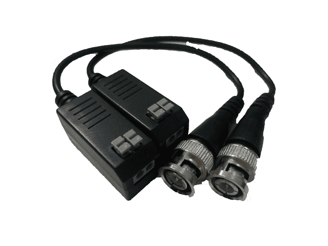 Hikvision - Adaptador balún - BNC (M) a terminal de tornillo - UTP - CAT 5 - 200mts - negro