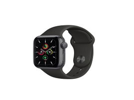 Apple Watch SE (GPS) - 40 mm - aluminio gris espacial - reloj inteligente con pulsera deportiva - fluoroelastómero - negro - tamaño de la banda: S/M/L - 32 GB - Wi-Fi, Bluetooth - 30.49 g