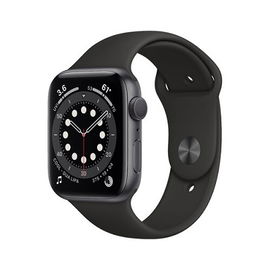 Apple Watch Series 6 (GPS) - 40 mm - aluminio gris espacial - reloj inteligente con pulsera deportiva - fluoroelastómero - negro - tamaño de la banda: S/M/L - 32 GB - Wi-Fi, Bluetooth - 30.5 g