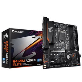 Gigabyte B460M AORUS ELITE - 1.0 - placa base - micro ATX - Socket LGA1200 - B460 Chipset - USB-C Gen1, USB 3.2 Gen 1 - Gigabit LAN - Tarjeta gráfica (CPU necesaria) - HD Audio (8-canales)