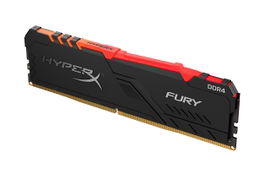 HyperX FURY RGB - DDR4 - módulo - 16 GB - DIMM de 288 contactos - 2666 MHz / PC4-21300 - CL16 - 1.2 V - sin búfer - no ECC - negro