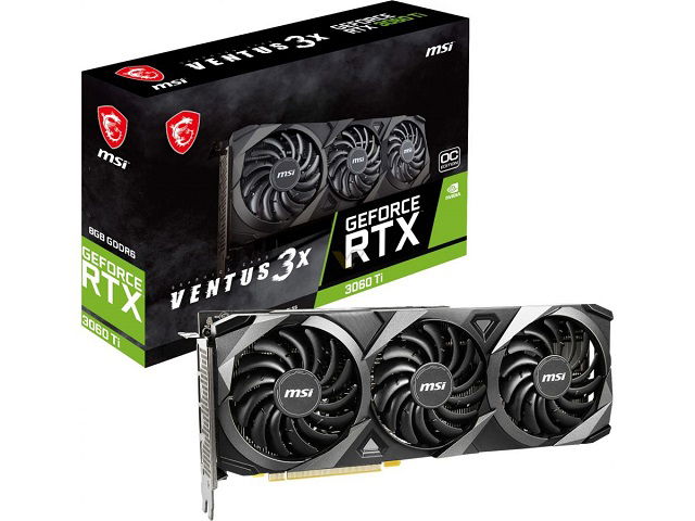MSI GeForce RTX 3060 Ti VENTUS 3X OC - Tarjeta gráfica - GF RTX 3060 Ti - 8 GB GDDR6 - PCIe 4.0 x16 - HDMI, 3 x DisplayPort