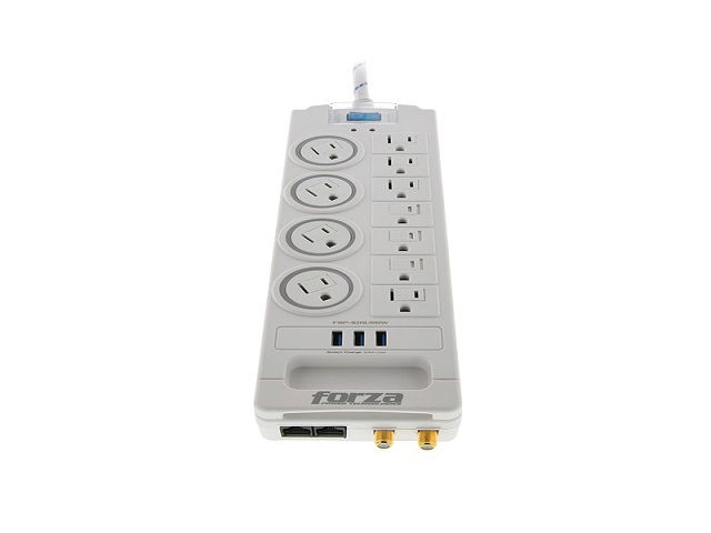 Forza - Surge protector - AC 110/220 V - 11 Tomas de Corriente - NEMA 3USB 5ft WH