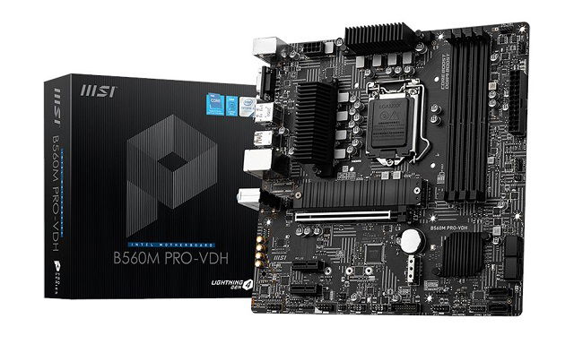 MSI B560M PRO-VDH - Placa base - micro ATX - Socket LGA1200 - B560 Chipset - USB 3.2 Gen 1, USB 3.2 Gen 2 - 2.5 Gigabit LAN - Tarjeta gráfica (CPU necesaria) - HD Audio (8-canales) MSI B560M PRO-VDH - Placa base - micro ATX - Socket LGA1200 - B560 Chipset - USB 3.2 Gen 1, USB 3.2 Gen 2 - 2.5 Gigabit LAN - Tarjeta gráfica (CPU necesaria) - HD Audio (8-canales)