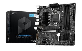 MSI B560M PRO-VDH - Placa base - micro ATX - Socket LGA1200 - B560 Chipset - USB 3.2 Gen 1, USB 3.2 Gen 2 - 2.5 Gigabit LAN - Tarjeta gráfica (CPU necesaria) - HD Audio (8-canales)