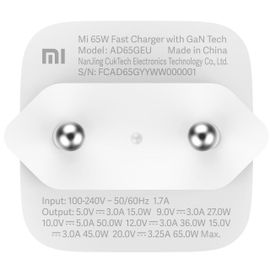 Xiaomi - Battery charger - 65 Watt - Lithium - Para Universal