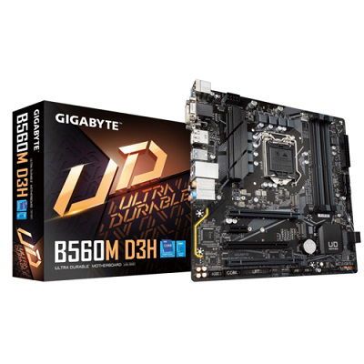 Gigabyte B560M DS3H - 1.0 - placa base - micro ATX - Socket LGA1200 - B560 Chipset - USB-C Gen1, USB 3.2 Gen 1 - Gigabit LAN - Tarjeta gráfica (CPU necesaria) - HD Audio (8-canales) Gigabyte B560M DS3H - 1.0 - placa base - micro ATX - Socket LGA1200 - B560 Chipset - USB-C Gen1, USB 3.2 Gen 1 - Gigabit LAN - Tarjeta gráfica (CPU necesaria) - HD Audio (8-canales)