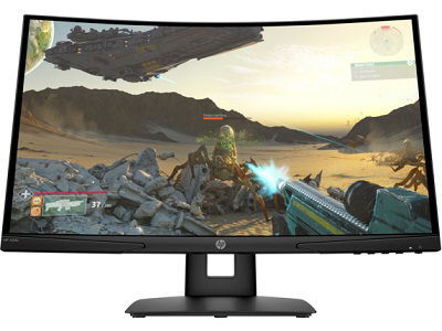 HP X24c Gaming Monitor - Monitor LCD - gaming - curvado - 24