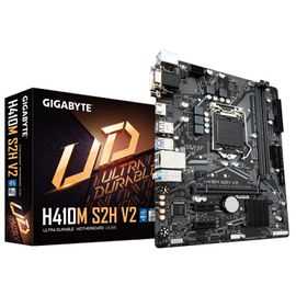 Gigabyte H410M S2H V2 - 1.0 - placa base - micro ATX - Socket LGA1200 - H410 Chipset - USB 3.2 Gen 1 - Gigabit LAN - Tarjeta gráfica (CPU necesaria) - HD Audio (8-canales)