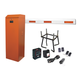 Kit COMPLETO Barrera Derecha XB ANARANJADA / 3M / Incluye Sensor de masa, Transformador, Lazo, Ancla, Fotoceldas y 2 Controles Inalámbricos