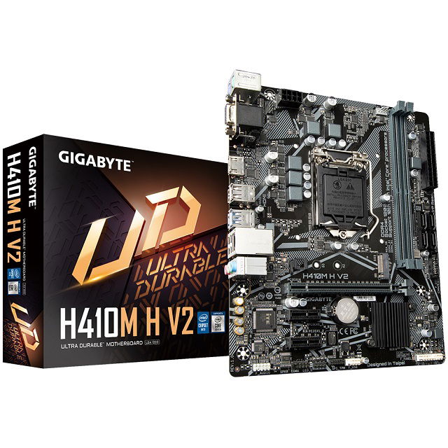 Gigabyte - H410M H - Motherboard - Micro ATX - LGA1200 Socket - Intel H470 - para Celeron / para Core i3 / para Core i5 / para Core i7 / para Core i9 - Intel HD Graphics - None Gigabyte - H410M H - Motherboard - Micro ATX - LGA1200 Socket - Intel H470 - para Celeron / para Core i3 / para Core i5 / para Core i7 / para Core i9 - Intel HD Graphics - None