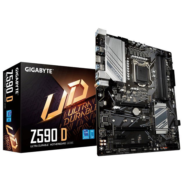 Gigabyte Z590 D - 1.0 - placa base - ATX - Socket LGA1200 - Z590 Chipset - USB 3.2 Gen 1 - Gigabit LAN - Tarjeta gráfica (CPU necesaria) - HD Audio (8-canales) Gigabyte Z590 D - 1.0 - placa base - ATX - Socket LGA1200 - Z590 Chipset - USB 3.2 Gen 1 - Gigabit LAN - Tarjeta gráfica (CPU necesaria) - HD Audio (8-canales)