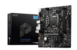 MSI B560M PRO-E - Placa base - micro ATX - Socket LGA1200 - B560 Chipset - USB 3.2 Gen 1 - Gigabit LAN - Tarjeta gráfica (CPU necesaria) - HD Audio (8-canales) MSI B560M PRO-E - Placa base - micro ATX - Socket LGA1200 - B560 Chipset - USB 3.2 Gen 1 - Gigabit LAN - Tarjeta gráfica (CPU necesaria) - HD Audio (8-canales)