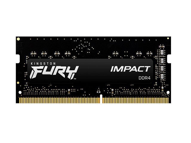Kingston FURY Impact - DDR4 - módulo - 8 GB - SO-DIMM de 260 contactos - 2666 MHz / PC4-21300 - CL15 - 1.2 V - sin búfer - no ECC - negro Kingston FURY Impact - DDR4 - módulo - 8 GB - SO-DIMM de 260 contactos - 2666 MHz / PC4-21300 - CL15 - 1.2 V - sin búfer - no ECC - negro