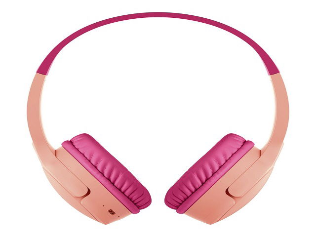 Belkin SoundForm Mini - Auriculares con diadema con micro - en oreja - Bluetooth - inalámbrico - conector de 3,5 mm - rosa Belkin SoundForm Mini - Auriculares con diadema con micro - en oreja - Bluetooth - inalámbrico - conector de 3,5 mm - rosa