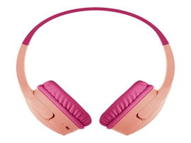 Belkin SoundForm Mini - Auriculares con diadema con micro - en oreja - Bluetooth - inalámbrico - conector de 3,5 mm - rosa