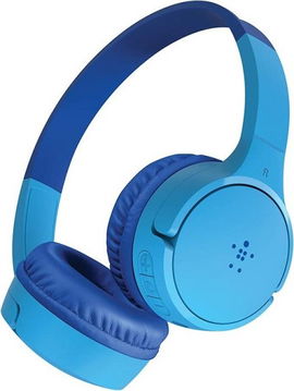 Belkin SoundForm Mini - Auriculares con diadema con micro - en oreja - Bluetooth - inalámbrico - conector de 3,5 mm - azul
