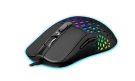 Mouse gamer SWARM Xtech - 6 botones para videojuegos - RBG - 6400 DPI - Cable antienredos