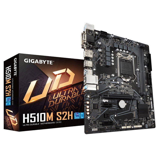 Gigabyte H510M S2H - 1.0 - placa base - micro ATX - Socket LGA1200 - H510 Chipset - USB 3.2 Gen 1 - Gigabit LAN - Tarjeta gráfica (CPU necesaria) - HD Audio (8-canales)