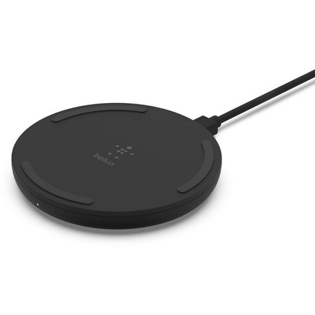 Belkin - Base de carga inalámbrica + adaptador de corriente CA - 15 vatios (magnética) - negro Belkin - Base de carga inalámbrica + adaptador de corriente CA - 15 vatios (magnética) - negro