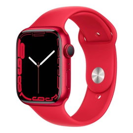Apple Watch Series 7 (GPS) - (PRODUCT) RED - 45 mm - aluminio rojo - reloj inteligente con pulsera deportiva - fluoroelastómero - rojo - tamaño de la banda: Regular - 32 GB - Wi-Fi, Bluetooth - 38.8 g