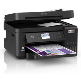 Epson EcoTank L6270 - Impresora multifunción - color - chorro de tinta - rellenable - 216 x 297 mm (original) - 215.9 x 1200 mm (material) - hasta 11 ppm (copiando) - hasta 15.5 ppm (impresión) - 250 hojas - USB 2.0, LAN, Wi-Fi(n)