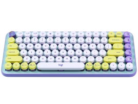 Teclado Inalámbrico POP Keys Logitech USB - Bluetooth LE - Bluetooth 5.1 - Diseño Ergonómico Color Morado
