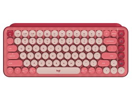 Logitech POP Keys - Teclado - Inalámbrico - Español - USB / Bluetooth LE / Bluetooth 5.1 / Bluetooth - Ergonomic Design - Rosa
