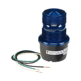 Luz de advertencia LED serie Streamline, 120 Vca, montaje tipo t, azul