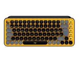Teclado Inalámbrico POP Keys Logitech - Bluetooth 5.1 - Diseño Ergonómico - Color Amarillo