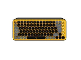 Teclado Inalámbrico POP Keys Logitech - Bluetooth 5.1 - Diseño Ergonómico - Color Amarillo