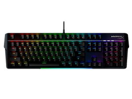 HyperX Alloy MKW100 - Teclado - punto de actuación de 2 mm - con retroiluminación - USB - QWERTY - EE. UU. - interruptor: TTC Red - negro