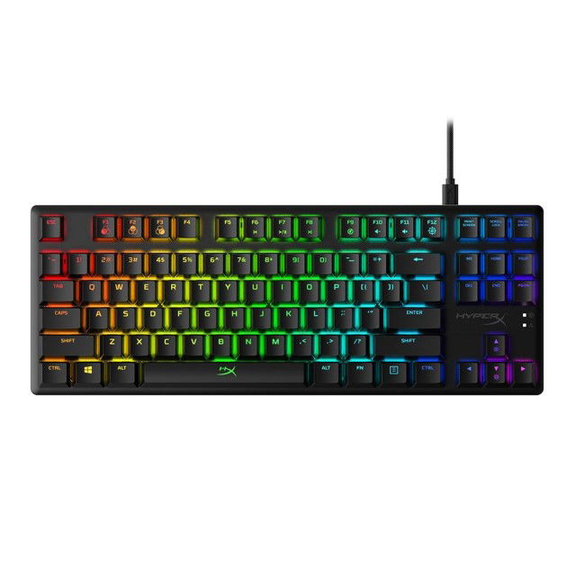 HyperX - Keyboard - Wired / Wireless - English - Ergonomic Design - Aqua blue
