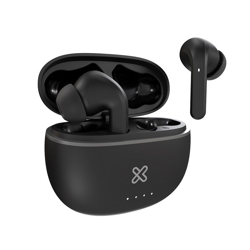 Klip Xtreme - KTE-750BK - True wireless earphones - Para Home audio / Para Portable electronics / Para Tablet / Para Cellular phone - Wireless - ANC - 26hrs - Negro - Cancelación activa de ruido - 26 horas de reproducción - Botón táctil - Resistente Klip Xtreme - KTE-750BK - True wireless earphones - Para Home audio / Para Portable electronics / Para Tablet / Para Cellular phone - Wireless - ANC - 26hrs - Negro - Cancelación activa de ruido - 26 horas de reproducción - Botón táctil - Resistente