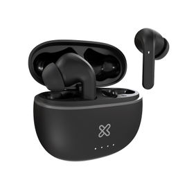 Klip Xtreme - KTE-750BK - True wireless earphones - Para Home audio / Para Portable electronics / Para Tablet / Para Cellular phone - Wireless - ANC - 26hrs - Negro - Cancelación activa de ruido - 26 horas de reproducción - Botón táctil - Resistente 